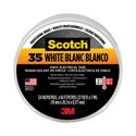 Scotch 35 Vinyl Electrical Color Coding Tape, 3" Core, 0.75" x 66 ft, White