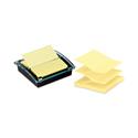 Pop-up Note Dispenser/Value Pack, For 4 x 4 Pads, Black/Clear, Includes (3) Canary Yellow Super Sticky Pop-up Pad