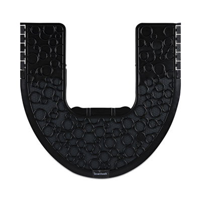 Commode Mat 2.0 Disposable Toilet Floor Mat, Non-Slip Rubber, 22 x 22, Black, 6/Carton