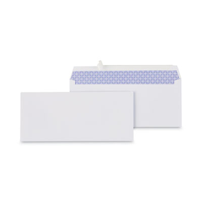 Peel Seal Strip Security Tint Business Envelope, #10, Square Flap, Self-Adhesive Closure, 4.13 x 9.5, White, 100/Box