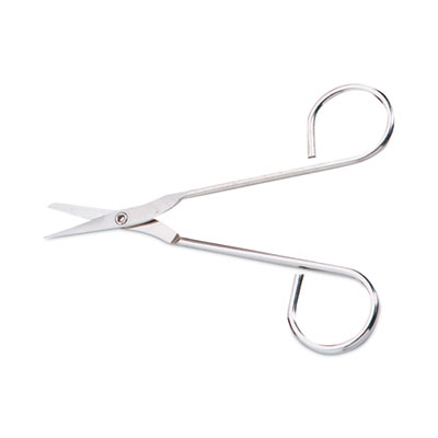 Scissors, 4.5" Long, Straight Nickel Handle