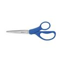 Preferred Line Stainless Steel Scissors, 8" Long, 3.5" Cut Length, Straight Blue Handle, 2/Pack