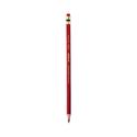 Col-Erase Pencil with Eraser, 0.7 mm, 2B, Carmine Red Lead, Carmine Red Barrel, Dozen