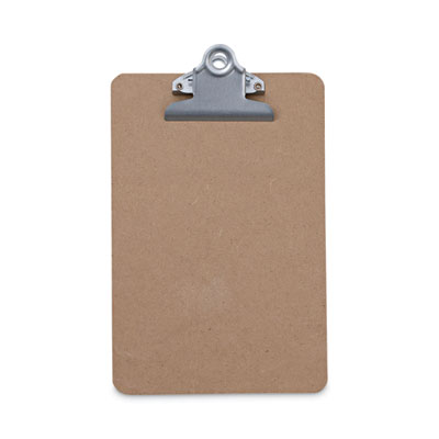 Hardboard Clipboard, 0.75" Clip Capacity, Holds 5 x 8 Sheets, Brown, 3/Pack