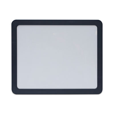 Recycled Cubicle Dry Erase Board, 15.88" x 12.88", White Surface, Charcoal Gray Plastic Frame