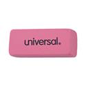 Bevel Block Erasers, For Pencil Marks, Slanted-Edge Rectangular Block, Large, Pink, 20/Pack