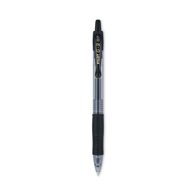 G2 Premium Gel Pen, Retractable, Fine 0.7 mm, Black Ink, Smoke/Black Barrel, Dozen
