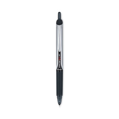 Precise V5RT Roller Ball Pen, Retractable, Extra-Fine 0.5 mm, Black Ink, Black Barrel