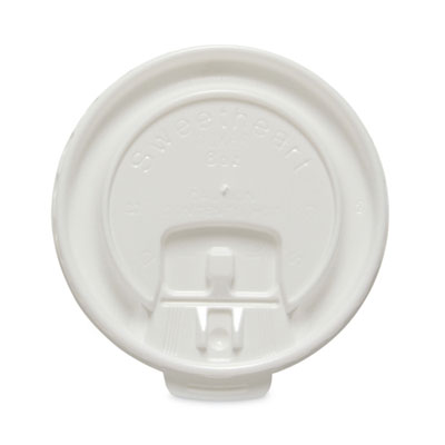 Lift Back and Lock Tab Cup Lids for Foam Cups, Fits 8 oz Trophy Cups, White, 100/Pack