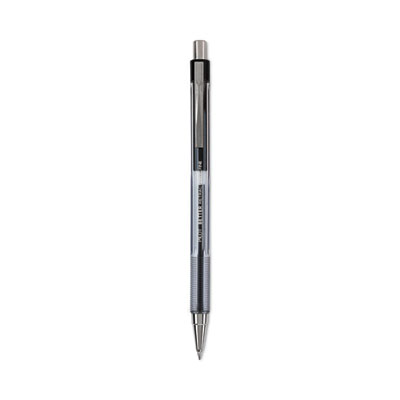 Better Ballpoint Pen, Retractable, Fine 0.7 mm, Black Ink, Smoke Barrel, Dozen