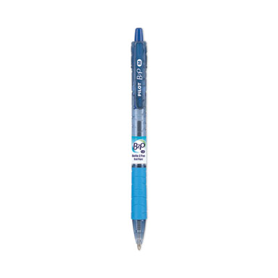 B2P Bottle-2-Pen Recycled Ballpoint Pen, Retractable, Medium 1 mm, Blue Ink, Translucent Blue Barrel, Dozen