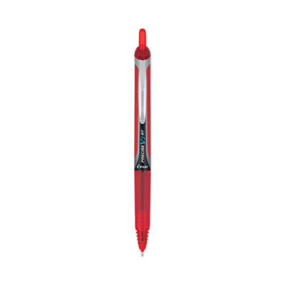 Precise V7RT Roller Ball Pen, Retractable, Fine 0.7 mm, Red Ink, Red Barrel