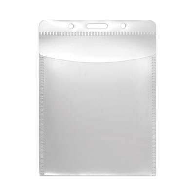 PVC-Free Badge Holders, Vertical, Clear 3.5" x 5.13" Holder, 3.13" x 4.5" Insert, 50/Pack