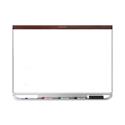 Prestige 2 DuraMax Magnetic Porcelain, 72 x 48, White Surface, Mahogany Fiberboard/Plastic Frame