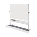 Revolver Easel, Horizontal Orientation, 70.8" x 47.2", White Surface, Satin Aluminum Frame