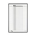 Employee In/Out Board System, 36-Person Tracking, 24" x 36", White/Gray Surface, Black Aluminum Frame