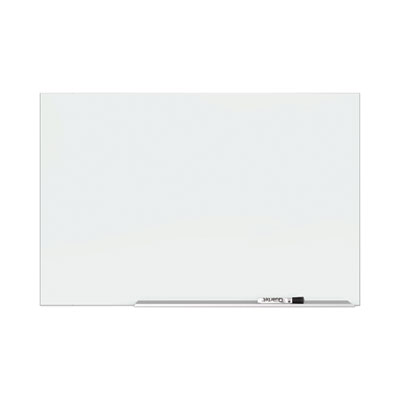 Element Framed Magnetic Glass Dry-Erase Boards, 74" x 42", White Surface, Satin Aluminum Frame