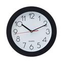 Bold Round Wall Clock, 9.75" Overall Diameter, Black Case, 1 AA (sold separately)