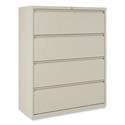 Lateral File, 4 Legal/Letter-Size File Drawers, Putty, 42