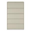 Lateral File, 5 Legal/Letter/A4/A5-Size File Drawers, Putty, 42" x 18.63" x 67.63"