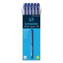 Slider Basic Ballpoint Pen, Stick, Extra-Bold 1.4 mm, Blue Ink, Blue Barrel, 10/Box