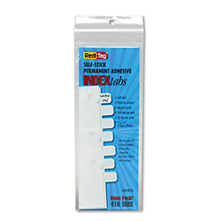 Legal Index Tabs, Customizable: Handwrite Only, 1/5-Cut, White, 1" Wide, 416/Pack