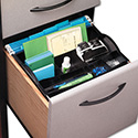 Plastic Hanging Desk Drawer Organizer, Eight Compartments, 12.5 x 7.75 x 3.25, Black