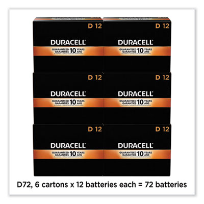 CopperTop Alkaline D Batteries, 72/Carton