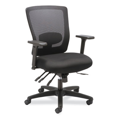 Alera Envy Series Mesh Mid-Back Swivel/Tilt Chair, Supports Up to 250 lb, 16.88" to 21.5" Seat Height, Black