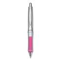 Dr. Grip Center of Gravity Ballpoint Pen, Retractable, Medium 1 mm, Black Ink, Silver/Pink Grip Barrel