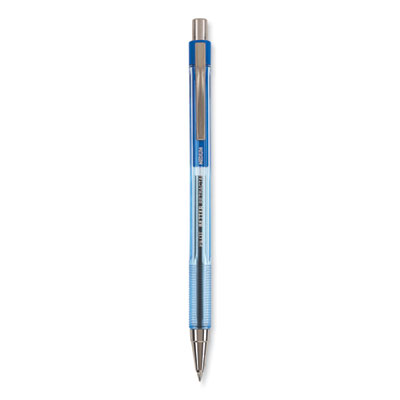 Better Ballpoint Pen, Retractable, Medium 1 mm, Blue Ink, Translucent Blue Barrel, Dozen