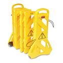 Portable Mobile Safety Barrier, Plastic, 13ft x 40", Yellow