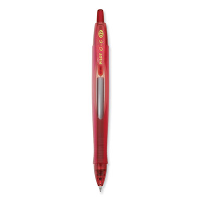 G6 Gel Pen, Retractable, Fine 0.7 mm, Red Ink, Red Barrel