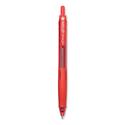 G-Knock BeGreen Gel Pen, Retractable, Fine 0.7 mm, Red Ink, Translucent Red/Red Barrel, Dozen