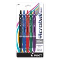 Acroball Colors Advanced Ink Hybrid Gel Pen, Retractable, Medium 1 mm, Assorted Ink and Barrel Colors, 5/Pack