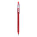 FriXion ColorSticks Erasable Gel Pen, Clipless Stick, Fine 0.7 mm, Red Ink, Red Barrel, Dozen