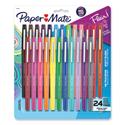 Point Guard Flair Felt Tip Porous Point Pen, Stick, Medium 0.7 mm, Assorted Tropical Vacation Ink and Barrel Colors, 24/Pack