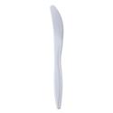 Mediumweight Wrapped Polypropylene Cutlery, Knives, White, 1,000/Carton