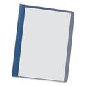 Clear Front Report Covers with Fasteners, Three-Prong Fastener, 0.5" Capacity,  8.5 x 11, Clear/Dark Blue, 25/Box