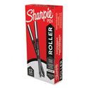 Professional Design Rollerball Pen, Stick, Medium 0.7 mm, Black Ink, Black Barrel, Dozen