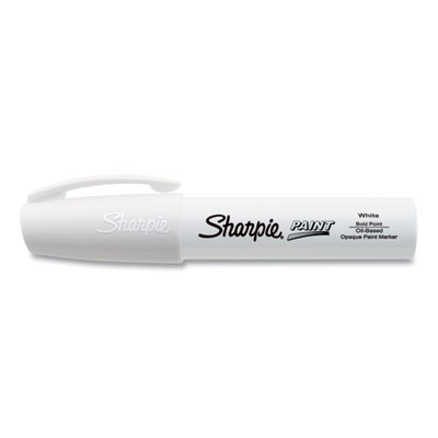 Permanent Paint Marker, Extra-Broad Chisel Tip, White