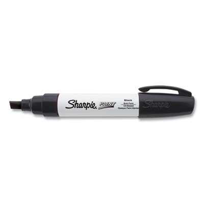 Permanent Paint Marker, Extra-Broad Chisel Tip, Black