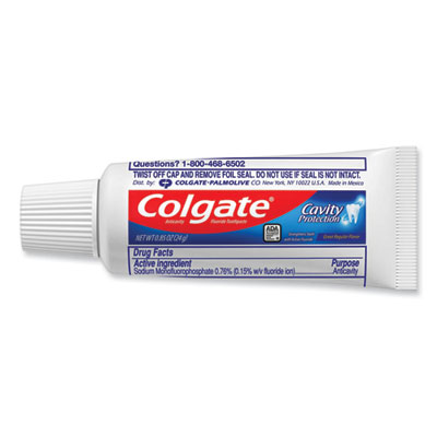 Toothpaste, Personal Size, 0.85 oz Tube, Unboxed, 240/Carton