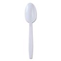 Heavyweight Wrapped Polypropylene Cutlery, Teaspoon, White, 1,000/Carton