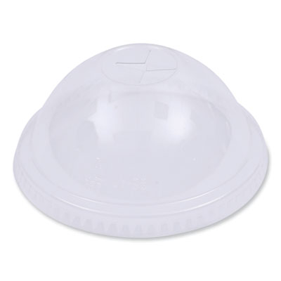 PET Cold Cup Dome Lids, Fits 14 oz to 24 oz Plastic Cups, Clear, 100 Lids/Sleeve, 10 Sleeves/Carton