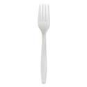 Heavyweight Polypropylene Cutlery, Fork, White, 1000/Carton