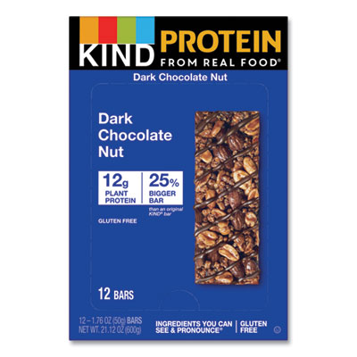 Protein Bars, Double Dark Chocolate, 1.76 oz, 12/Pack