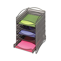 Onyx Stackable Literature Organizer, Five-Drawer, 10.25 x 12.75 x 15.25, Black