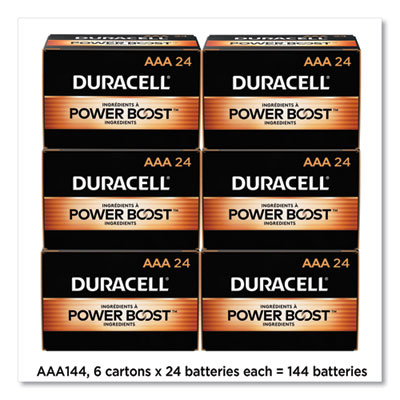 Power Boost CopperTop Alkaline AAA Batteries, 144/Carton