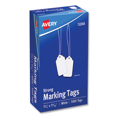 Medium-Weight White Marking Tags, 1.75 x 1.09, 1,000/Box